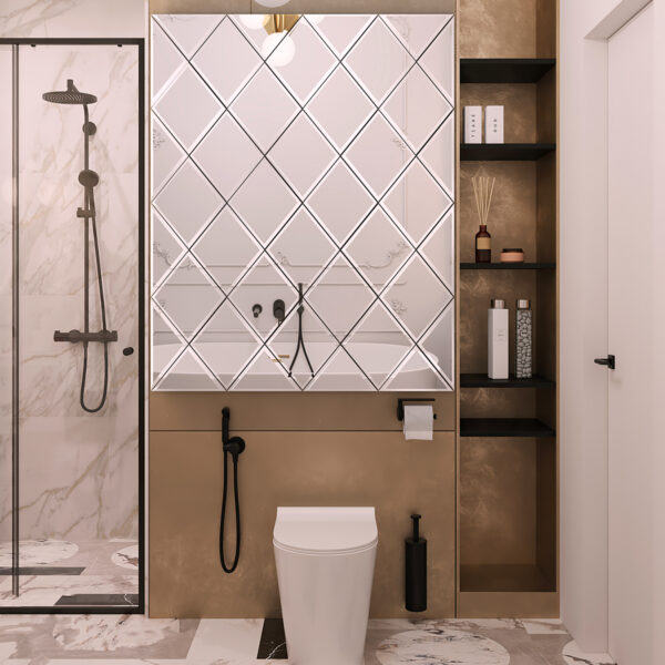 آینه پازلی مربع لوزی