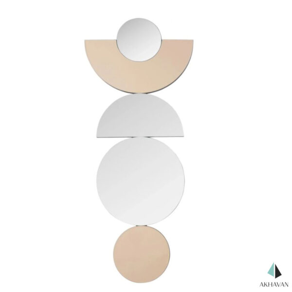 آینه چند تکه طرح دایره دکوری مدل D104