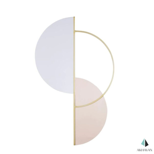 آینه طرح هندسی نیم دایره دکوری مدل D106