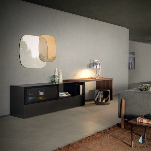 آینه دوتکه مربع کرو دکوری مدل D131