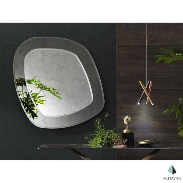 آینه گرد منحنی دکوری مدل D147