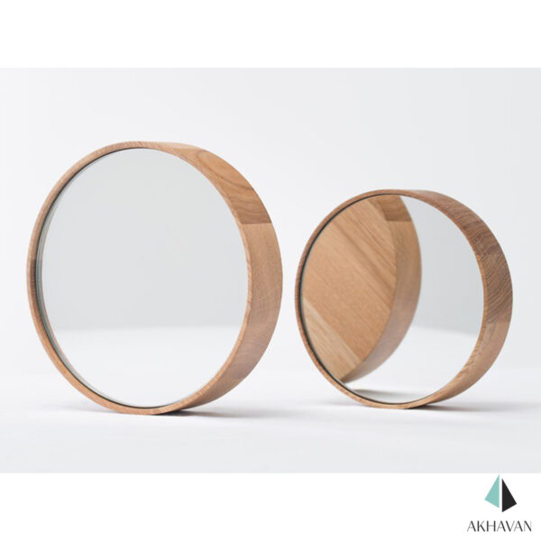 آینه دایره چوبی دکوری مدل D46