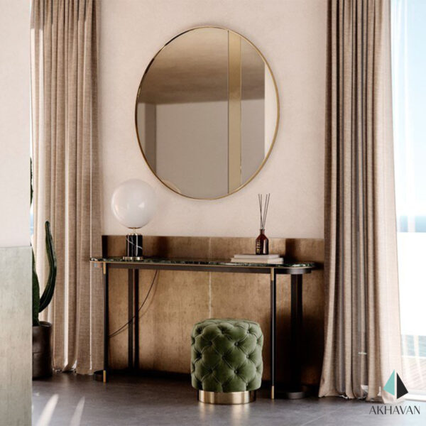 آینه پذیرایی گرد دکوری مدل D57
