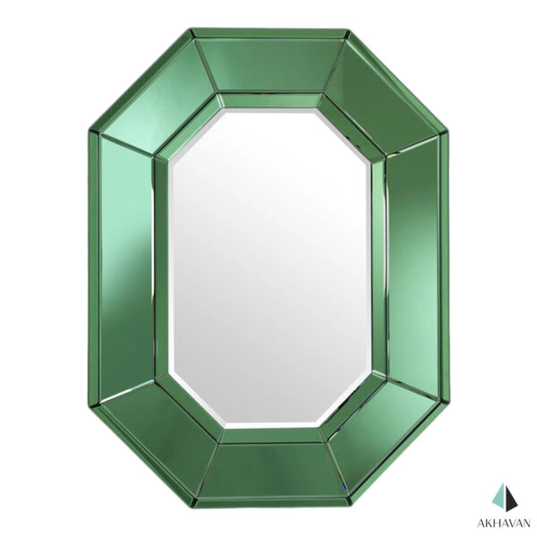 آینه ۸ ضلعی سبز دکوری مدل D76
