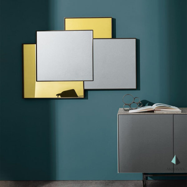 آینه چند تکه مربع دکوری مدل D82