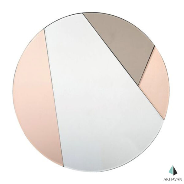 آینه رنگی گرد دکوری مدل D91