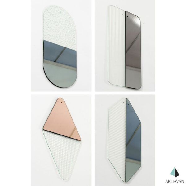 آینه 2 تکه هندسی دکوری کد D94