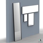 آینه دیواری قاب فلزی دکوری مدل R21