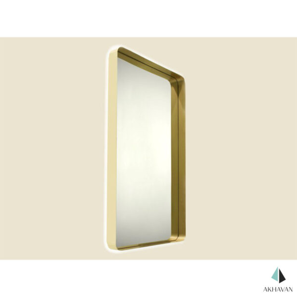 آینه مربع قاب فلزی دکوری مدل R36