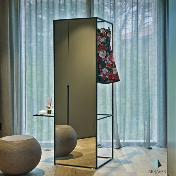 آینه با جا لباسی دکوری مدل R40