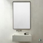 آینه دستشویی با قاب تیره دکوری مدل W24
