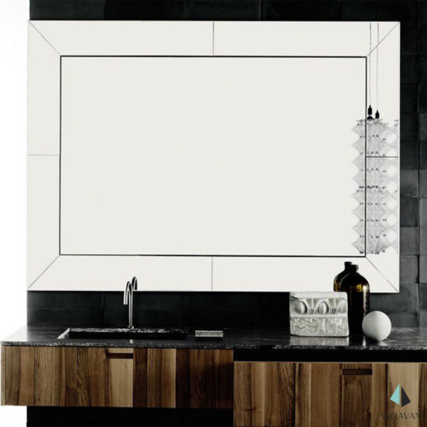 آینه دسشتویی با قاب آینه‌ای دکوری مدل W27