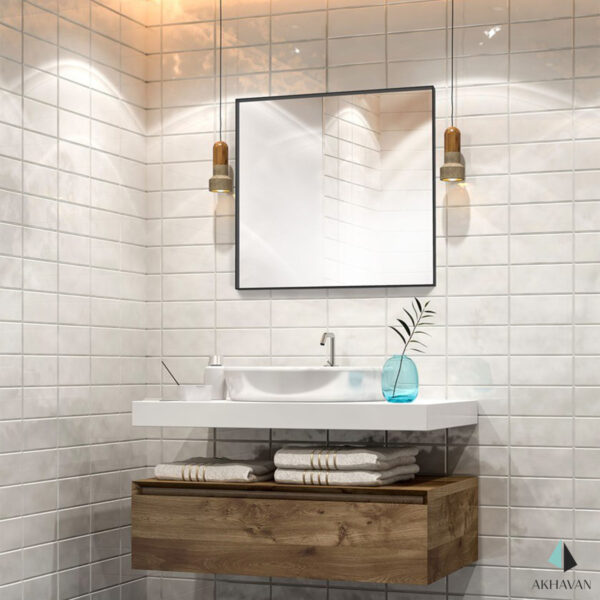 آینه مربع سرویس بهداشتی دکوری مدل W29