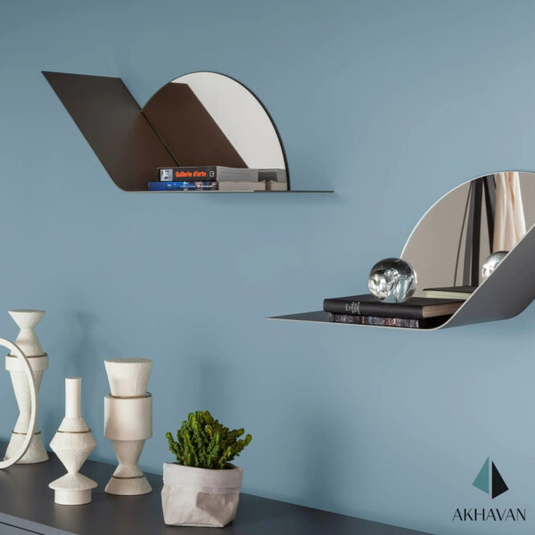 آینه دکوراتیو نیم‌ دایره دیواری مدل SNAIL