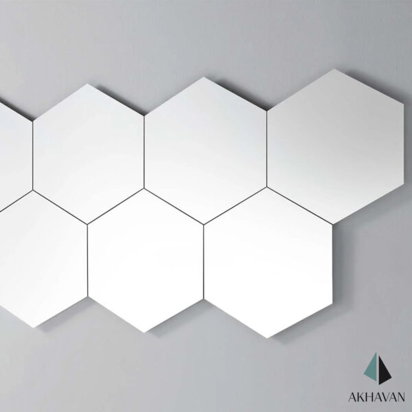 آینه دکوراتیو دیواری مدل GEOMETRIKA ESAGONALE