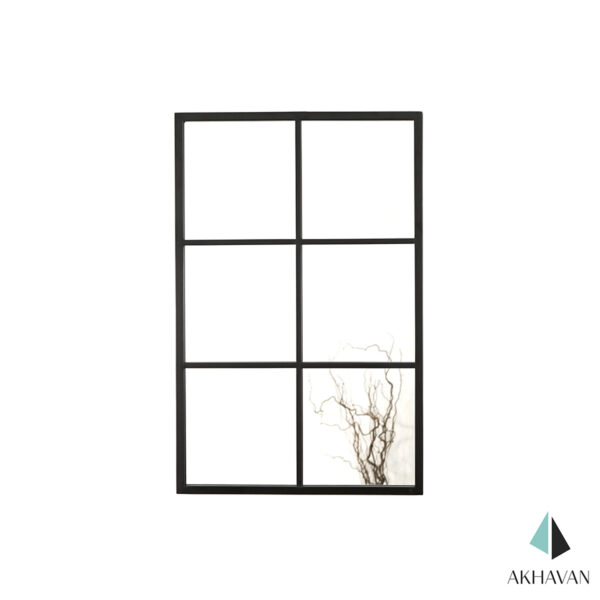 آینه پنجره‌ای مستطیلی دیواری مدل Fenetra