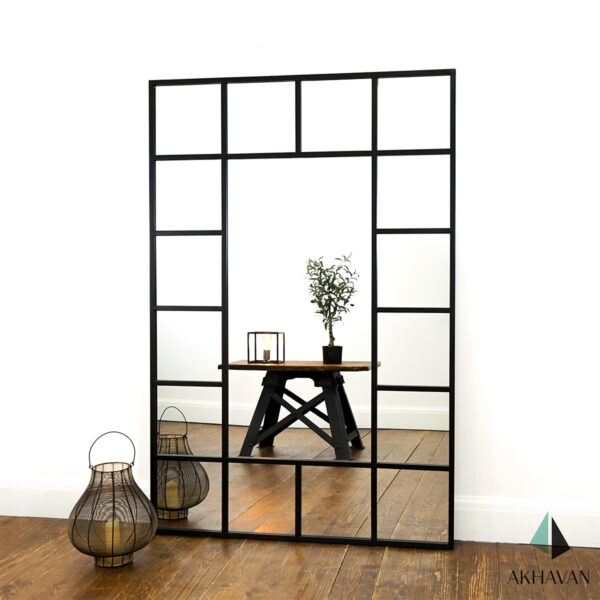 آینه طرح پنجره نیمه مشبک مدل CAMDEN