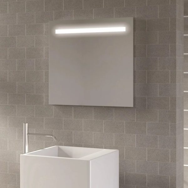 آینه دیواری مربع همراه با نورپردازی مدل FRONT