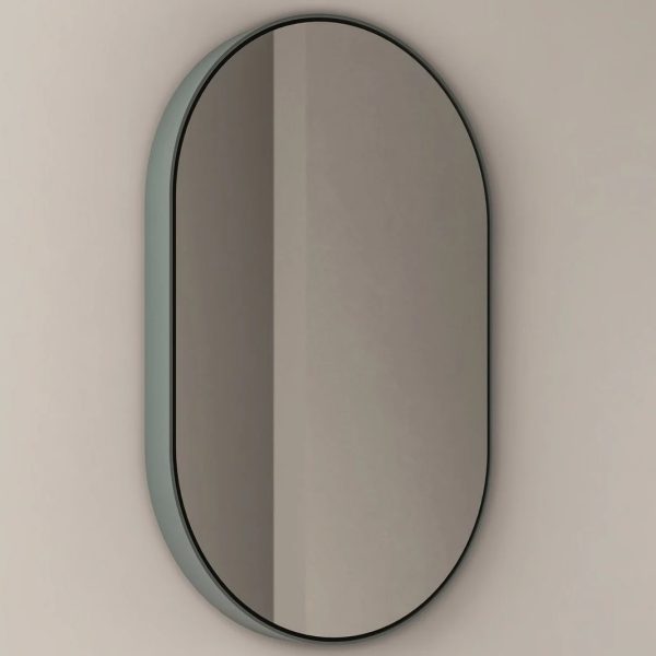 آینه دیواری دوسرگرد قاب‌دار همراه با نورپردازی مدل PARENTES