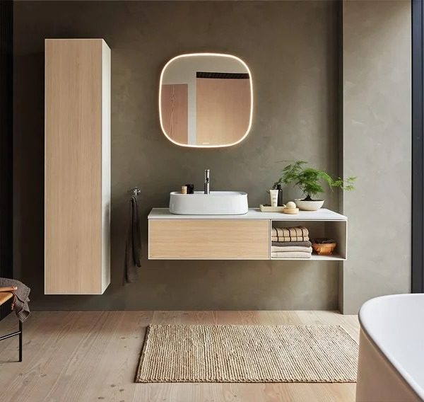 آینه دیواری قابدار همراه با نورپردازی مدل ZENCHA