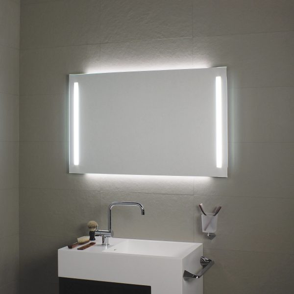 آینه سرویس بهداشتی و حمام همراه با نورپردازی مدل DUO LED