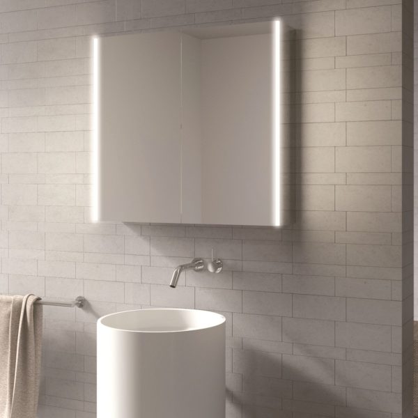 آینه کابینتی دیواری همراه با نورپردازی مدل SIDES