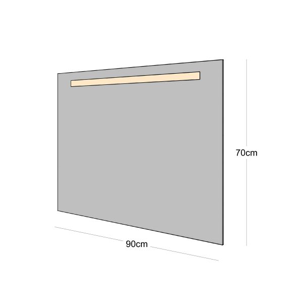 آینه دیواری سرویس بهداشتی و حمام همراه با نورپردازی مدل SUPERIORE LED