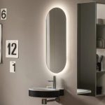 آینه دیواری دوسرگرد همراه با نورپردازی مدل ATOLLO